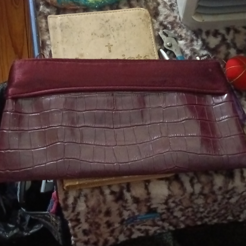 Victoria secret maroon cosmetic bag